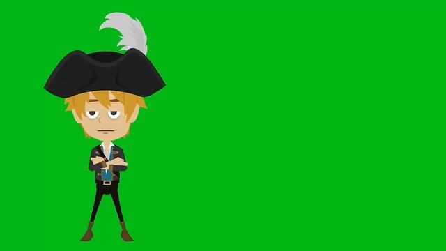 27. Футаж на хромакее. Костюм пирата, персонаж, говорящий человек. Футаж для создания видео. смотреть онлайн