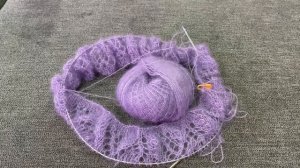 Кофта из итальянского кид-мохера на шелке. Начало