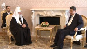 Патриарх Кирилл встретился с Председателем Китайской Народной Республики Си Цзиньпином.