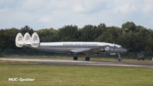Lockheed L-1049F Breitling Super Constellation Engine Start up Takeoff Flypast and Landing