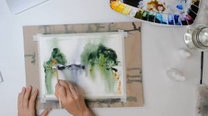 Самый легкий СПОСОБ нарисовать АБСТРАКЦИЮ акварелью