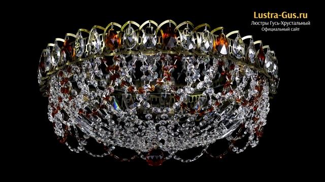 Хрустальная люстра «Каскад Ажур под бронзу чайная» - Гусь-Хрустальный завод