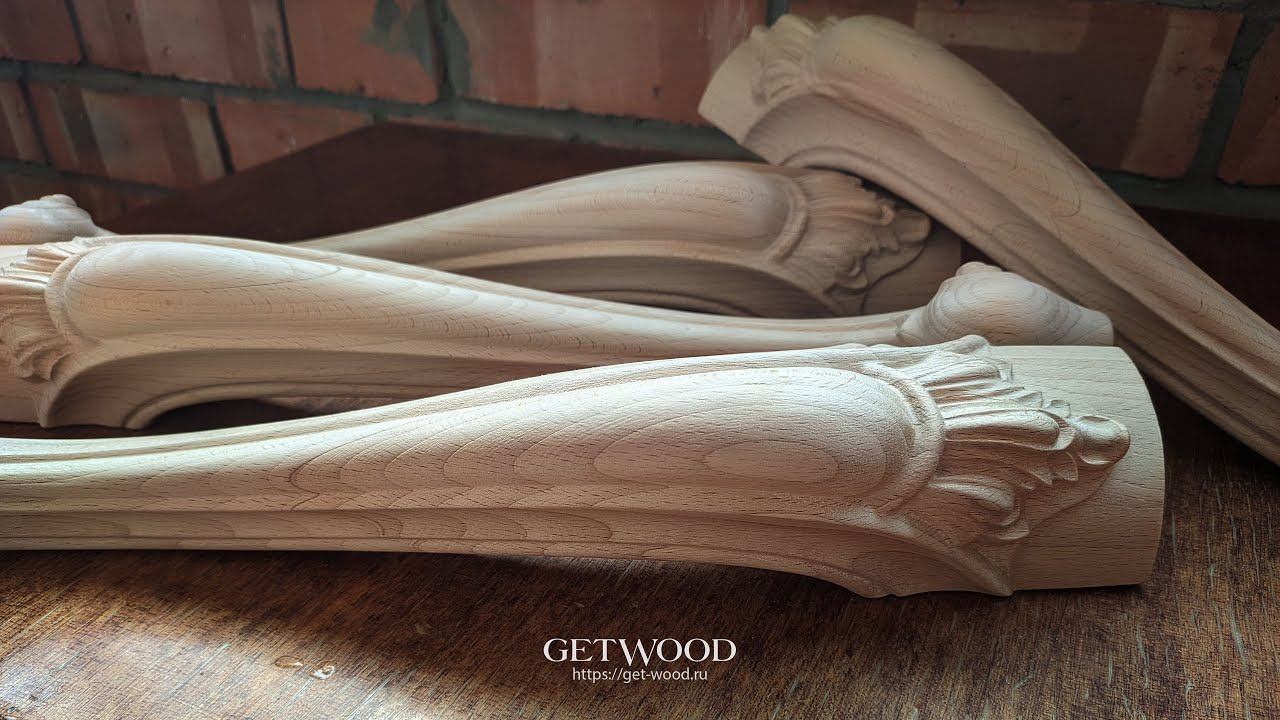 Мебельная ножка кабриоль  l-Cassandra       Carved furniture leg