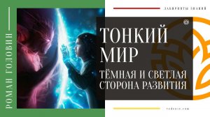 ТОНКИЙ МИР. Тёмная и светлая сторона развития