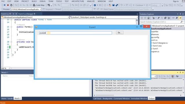 Простой Web Browser на c#