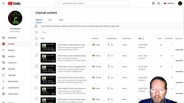 Python Basics Tutorial Why I Deleted Those Videos смотреть онлайн