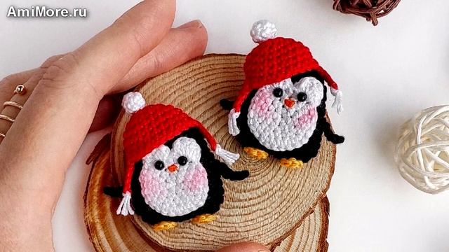 Амигуруми: схема Брошь "Пингвин". Игрушки вязаные крючком - Free crochet patterns.