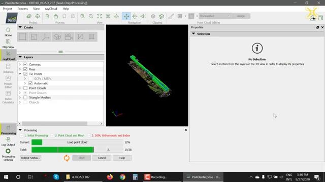 PIX 4D Mapper - Road Orthophoto DSM DEM processing drone image using Pix4D Mapper
