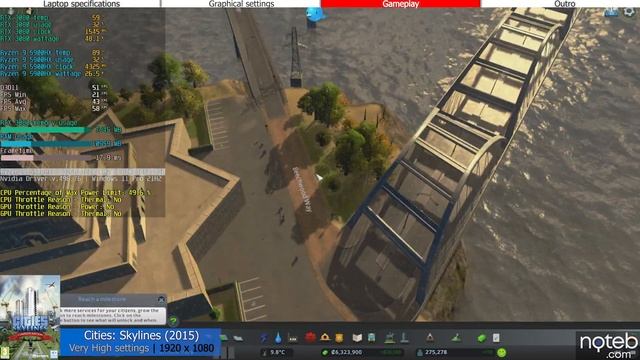 Acer Nitro 5 (2021) - Cities: Skylines Gameplay Test (Ryzen 9 5800HX, RTX 3080) смотреть онлайн