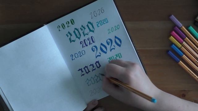 Красивое и разное оформление цифр этого года 2020 / мой ежедневник смотреть онлайн