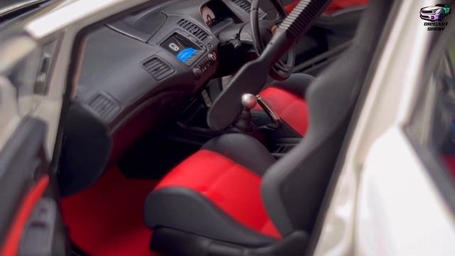 Honda Civic FD2 Type R 1/18 Diecast Model by Well | Diecast Show смотреть онлайн