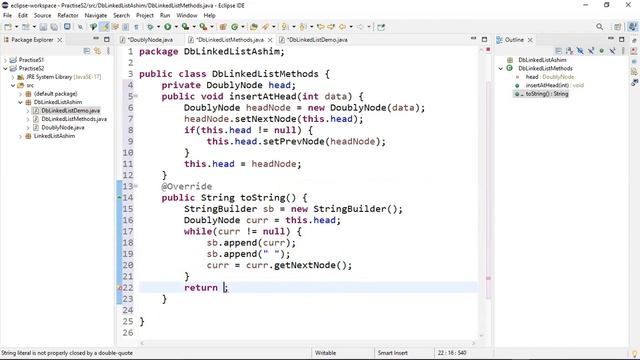DoublyLinkedList in Java Insertion at head, at last, and at given loc