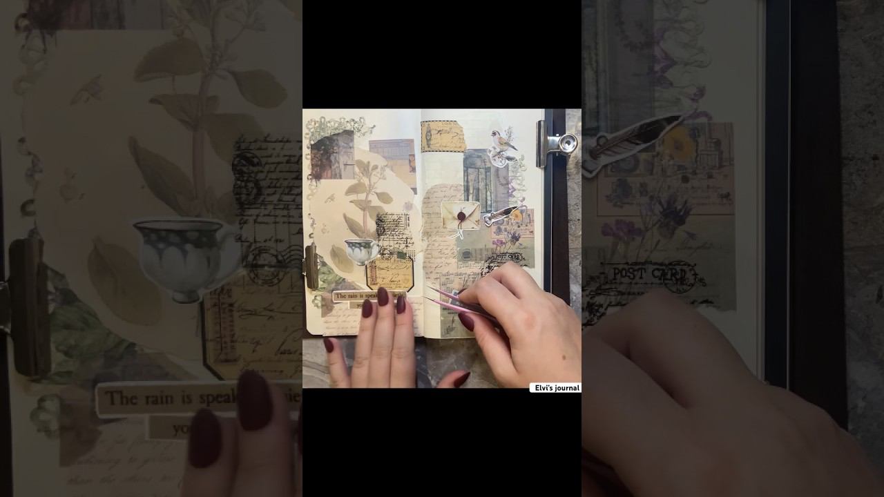 More vintage | ASMR journaling Full 4K version is on my channel #shorts #asmr #scrapbooking смотреть онлайн