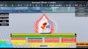 Roblox Dragon Ball R: Revamped (Base mode combo and Kaioken mode combo)