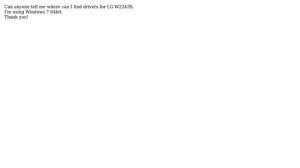 LG W2243S drivers for windows 7