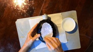 Декорирую старую фляжку кожей, с применением вживления распечатки. Flask.