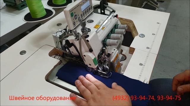 Оверлок с дополнительным верхнем продвижением материала и с режимом автоматического шитья