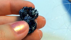 Браслет из бусин и бисера/Черный браслет/Браслет из натуральных бусин