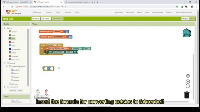 02 AppInventor2 - Create temperature converter смотреть онлайн
