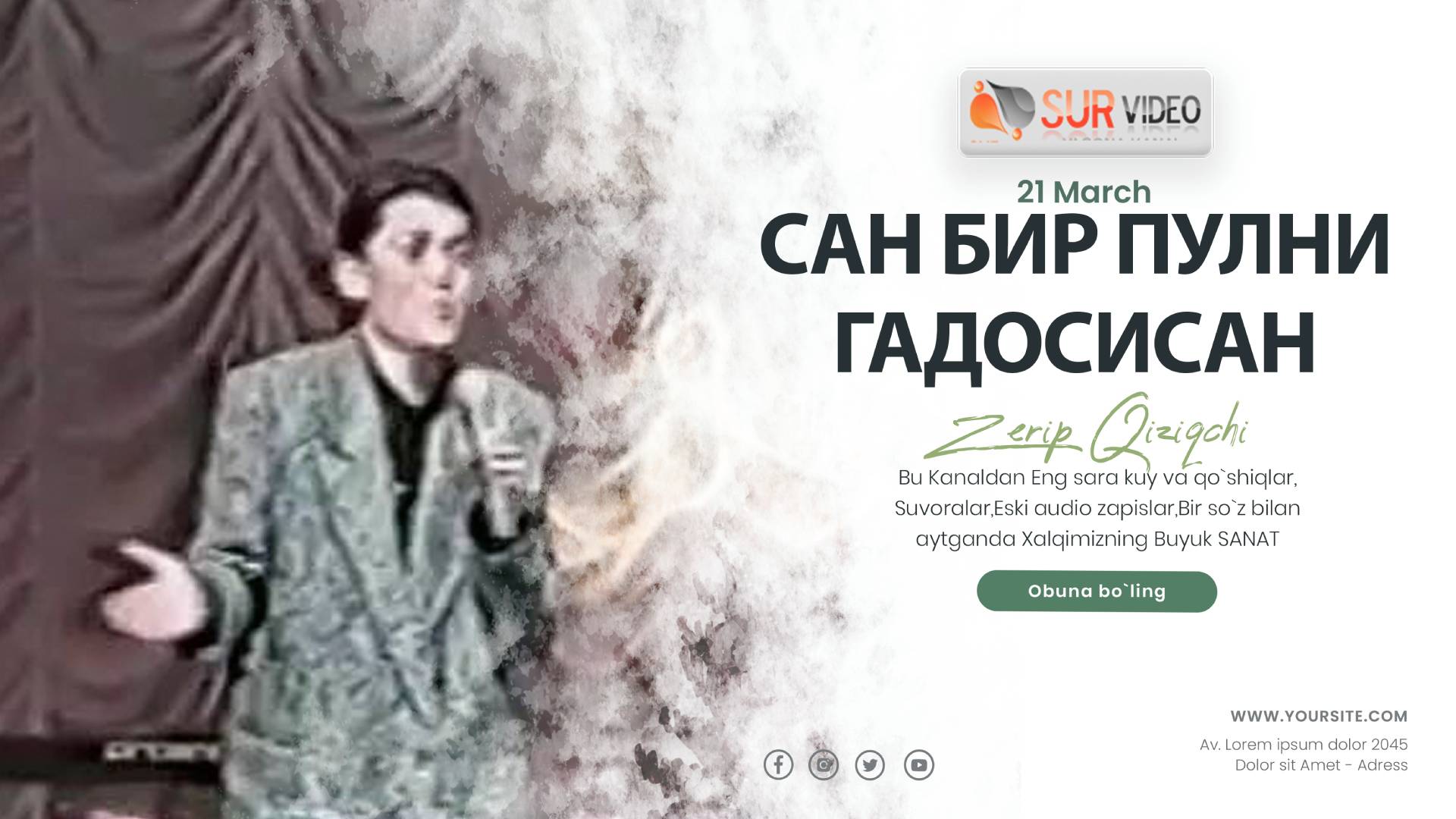 Zeripboy Sobirov- San bir pulni gadosisan_Зерипбой собиров - Сан бир пулни гадосисан (SurVideo) смотреть онлайн