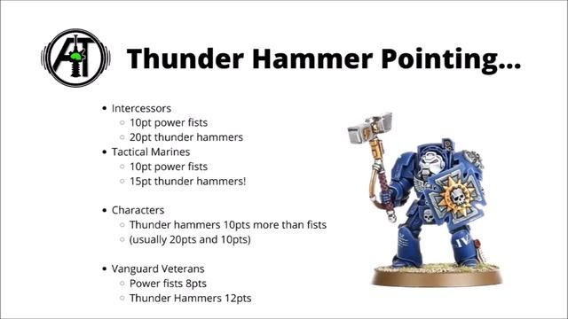 Power Fist vs Chainfist vs Thunder Hammer - a Space Marine Math Hammer Comparison