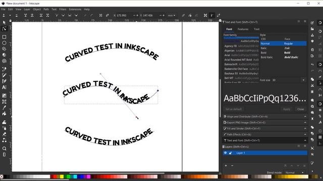 How to Create Curved Text in Inkscape