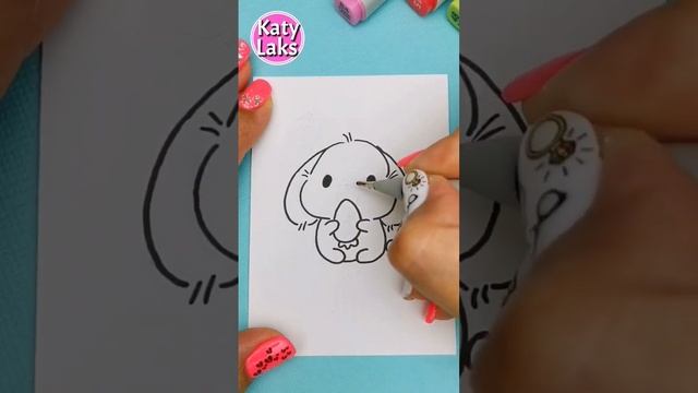 ?Милый рисунок/как нарисовать кролика