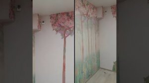 Аппликация на обоях. Удаляем разнотон. Новый вид декупажа.