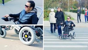 Легкая электрическая складная коляска для инвалидов "ПОНИ"