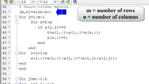 Gauss elimination and Gauss Jordan methods using MATLAB