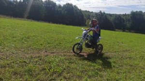 Стант на питбайке BSE EX 125 E падение