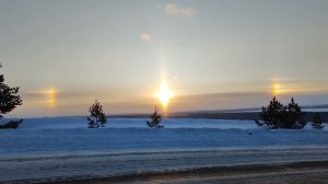 Гало эффект солнца. Пермский край, Суксун