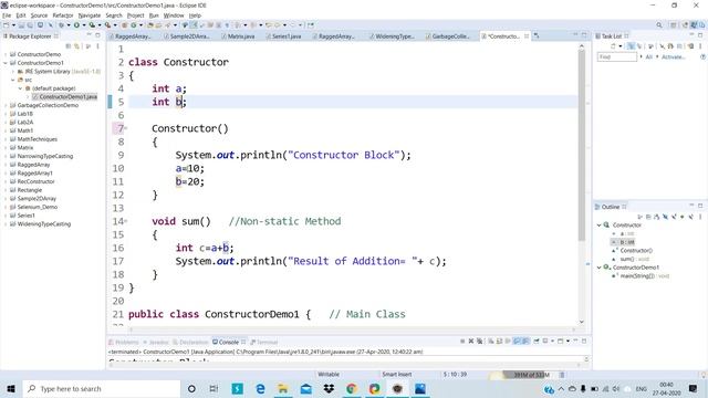 Constructors and Constructor Overloading in Java (in brief)