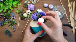 Мыльный мини-букет из разных цветов - Мыльная флористика от ТакКруто - Как собрать букет