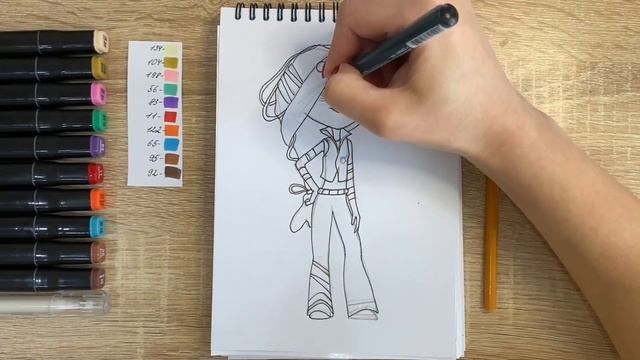 Как нарисовать Варю карандашом и скетч маркерами | Рисунок для детей, поэтапно и легко смотреть онлайн