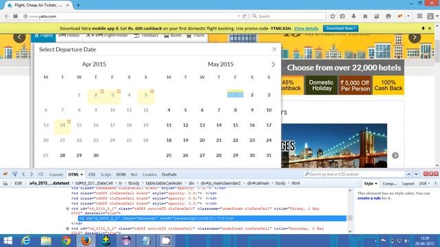 How to handle popup in selenium webdriver | calendar popup
