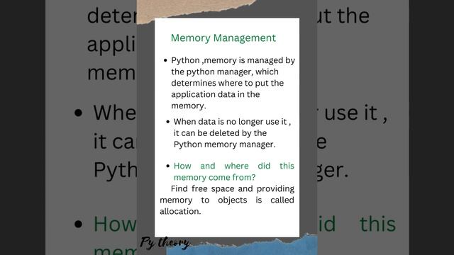 Memory Management in Python