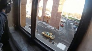 Покраска окон пвх на объекте