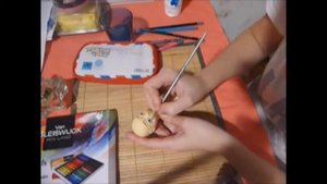 Роспись лица куклы, тела, акриловыми красками.