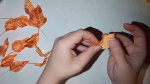 Осенние поделки. Осенние листья. Очень легкий способ сделать осенние листья из гофрированной бумаги