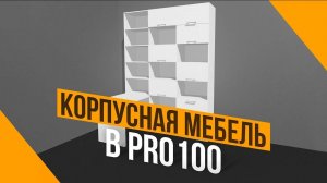 Рабочий стол и стеллаж в программе PRO100