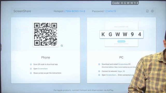 MAXHUB  INTERACTIVE SCREEN SHARE DESKTOP/LAPTOP/MOBILE | SABKE SATH WIRELESS CONNECT KRE PANEL KO