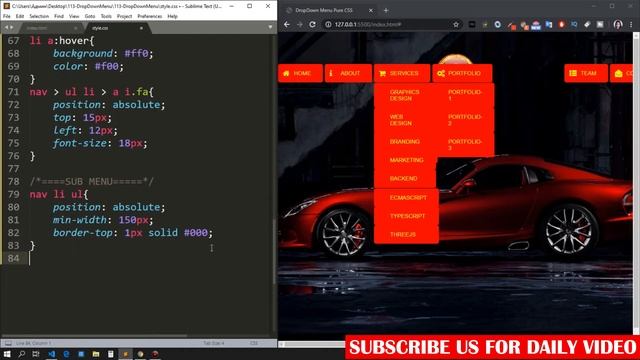 Responsive Center logo With DropDown Menu Pure CSS Tutorial | How To Create Drop Down Menu