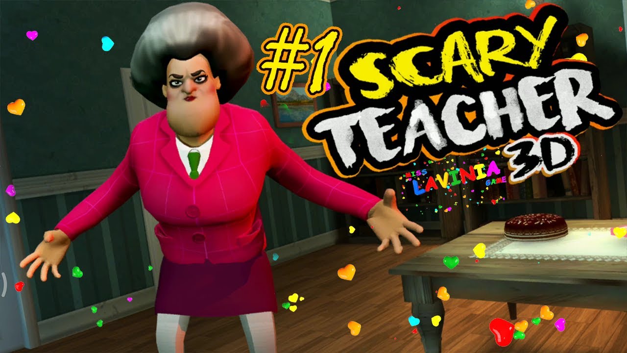 Прохождение игры про Злую Бабку Учительница Мисс Ти! Смешные Моменты в Gameplay Scary Teacher 3D!