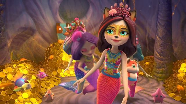 Enchantimals Royals Ocean Kingdom | The Sisters are Trapped in the Cave! | BEST MOMENTS смотреть онлайн