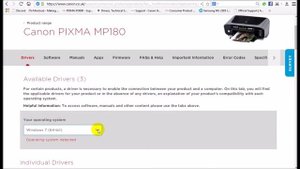 Canon PIXMA MP180 | Driver