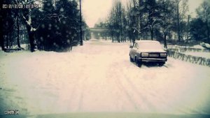 SSang Yong Rodius в снегу на  летних шинах,  Stavic In winter to summer tyre
