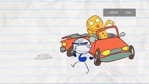 синий  человечек   приклёчения