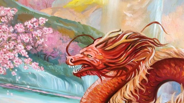 Интерьерная картина "ЯПОНСКИЕ ДРАКОНЫ" смотреть онлайн